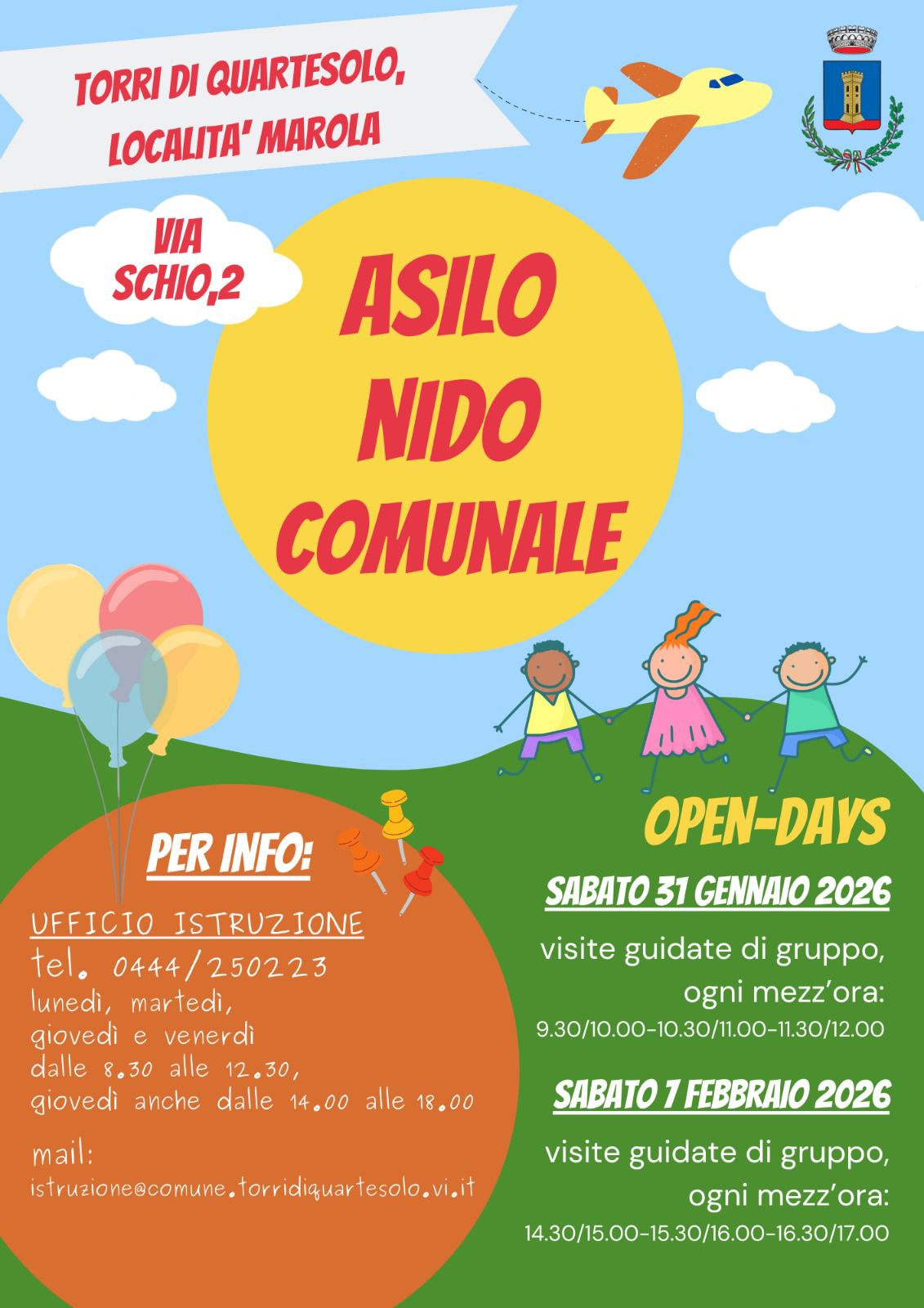 Nuovo Nido Comunale di Torri di Quartesolo Anno Educativo 2026-2027